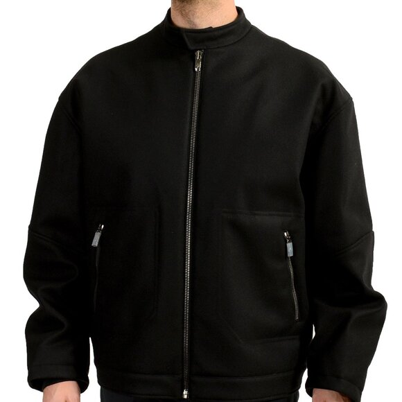 Scuderia Ferrari Men's Black Wool Cashmere Blouson Jacket US M IT 50